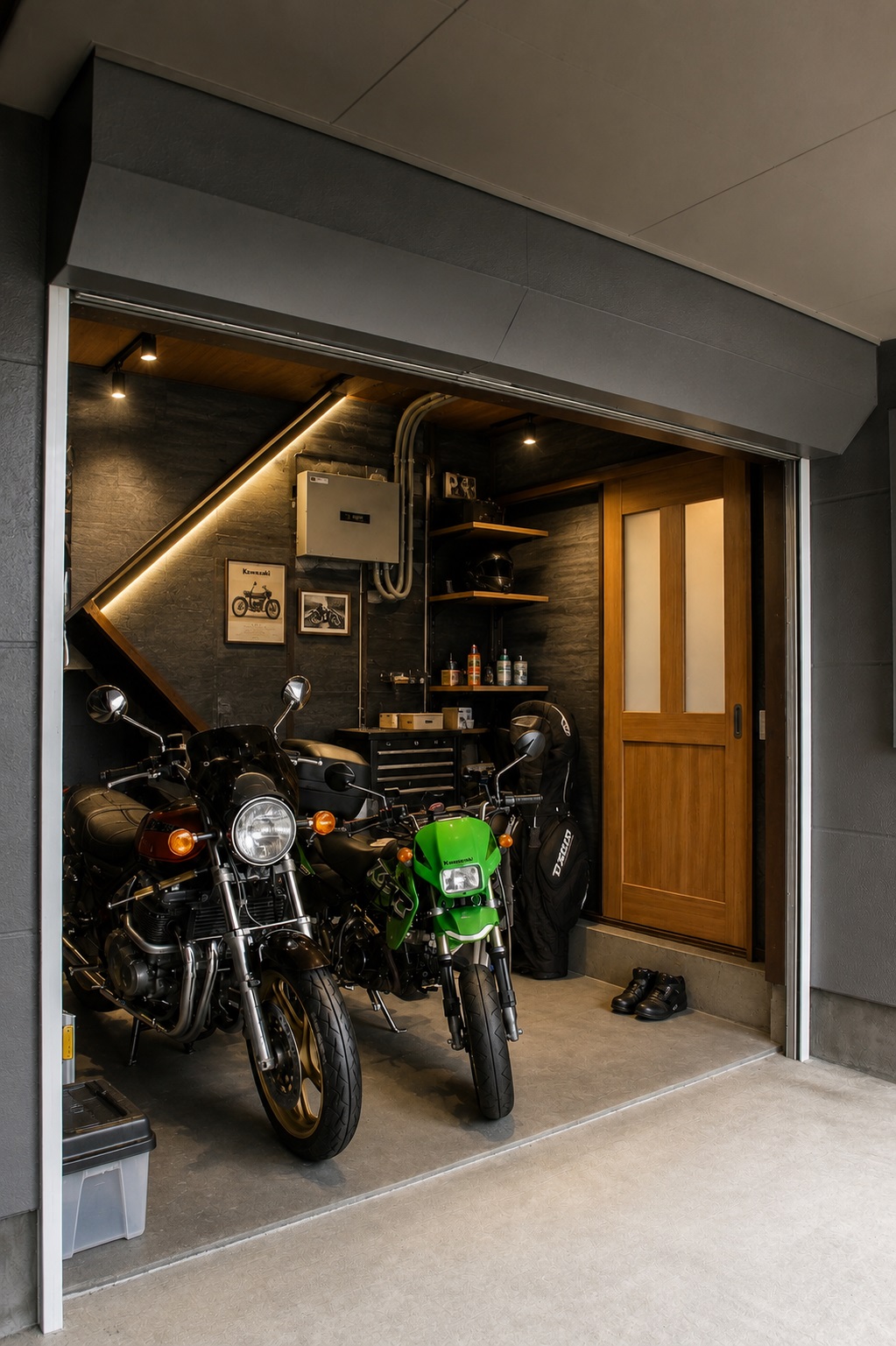 憧れだった趣味のバイクガレージが夢叶いました！158