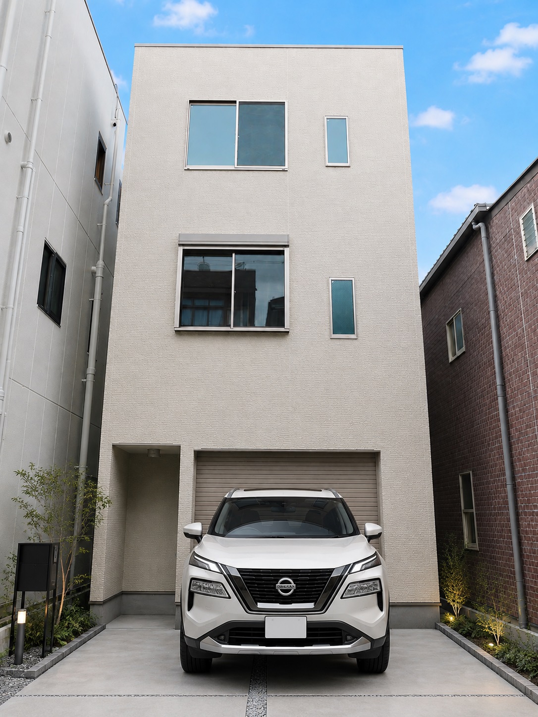 26坪で間口5.6ｍを最大に有効利用した三階建てモダン住宅！228