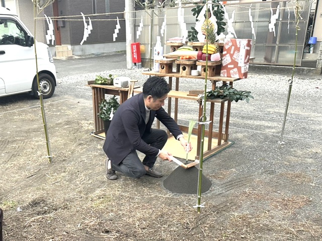 🏠静岡市駿河区馬淵S様邸 新築現場‐1 地鎮祭