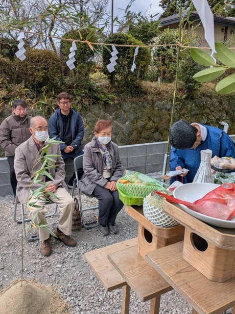 🏠御殿場市新橋Ｓ様邸　新築現場‐３　地鎮祭