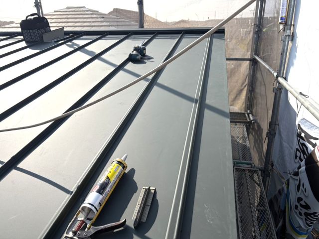 🏠浜松市中央区大平台Ｙ様邸　新築現場‐６　屋根工事・中間検査