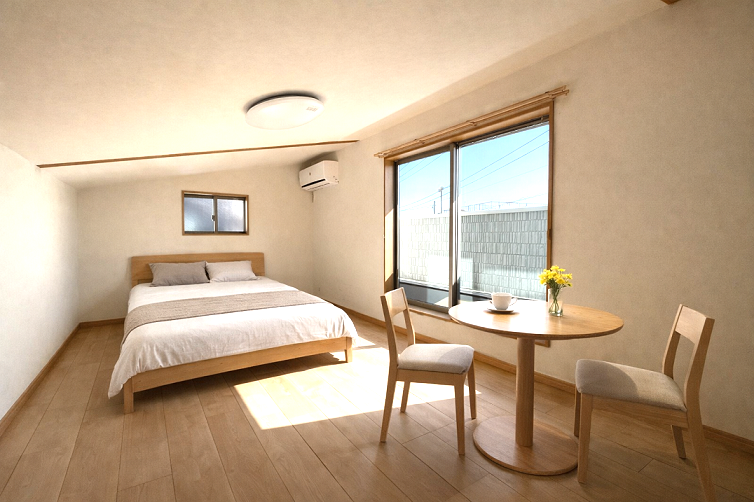 平屋のようで実は2階建てなんです(*_*)