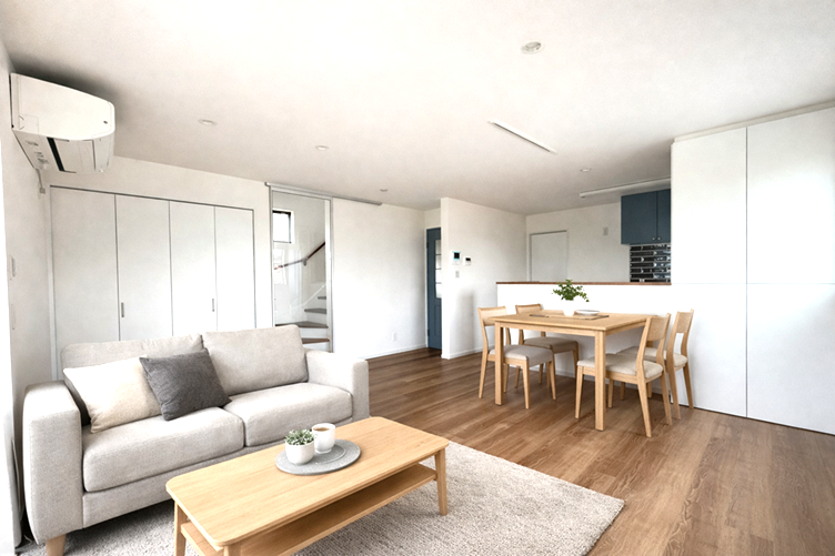 土地25坪に建つ家のコンセプトカラーは『青』