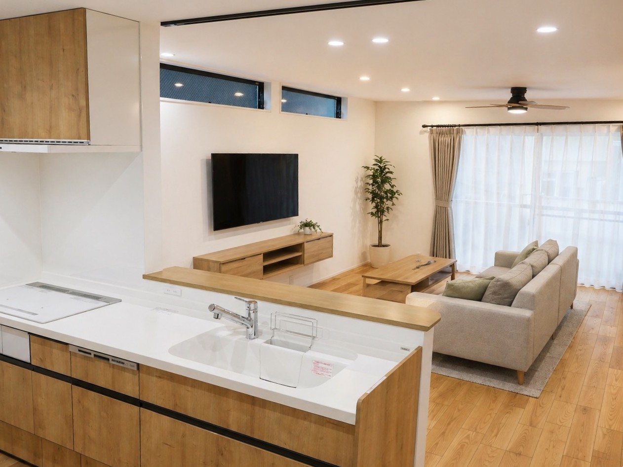 街中に佇むシンプルモダンなツートンの家！