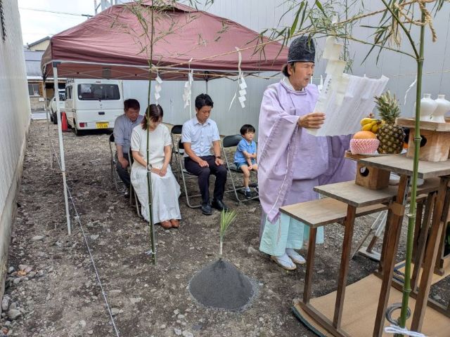 🏠静岡市葵区葵町Ｓ様邸　新築現場‐３　地鎮祭