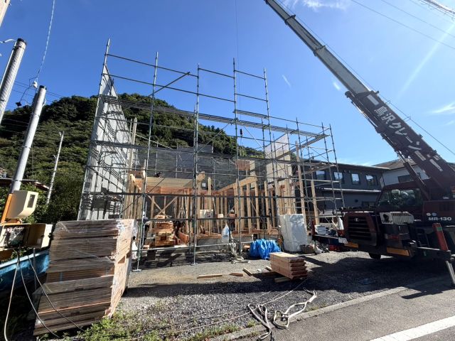 🏠静岡市駿河区丸子Ｍ様事務所　新築現場-５　上棟